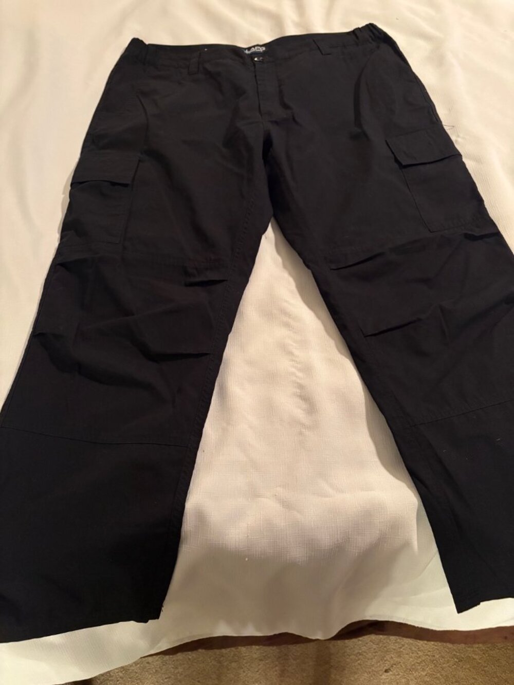 LA Police Gear Men's Black Core Cargo Tactical Pants BTP9001 42x32